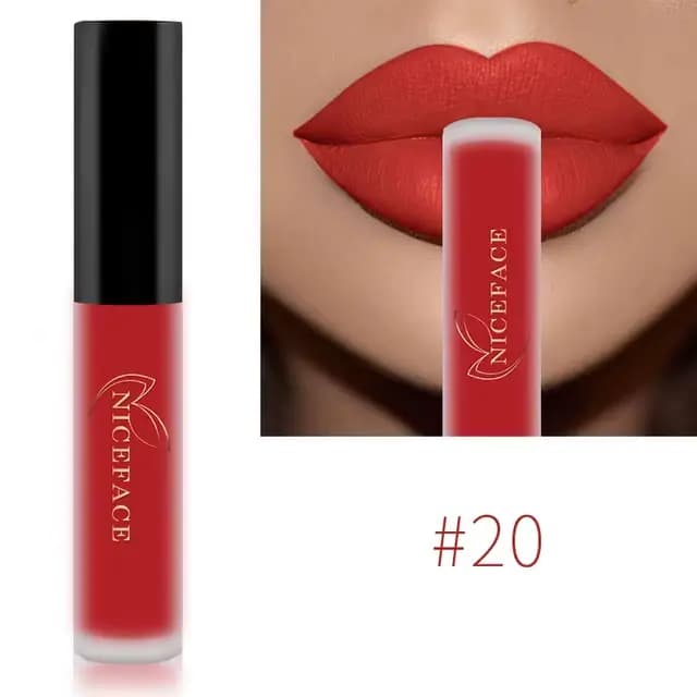NICEFACE 34 couleurs brillant à lèvres imperméable nu mat liquide rouge à lèvres hydratant longue du