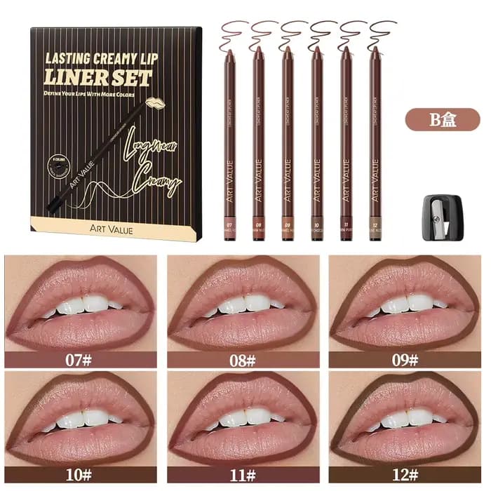 QIBEST Crayon à lèvres mat rouge nude