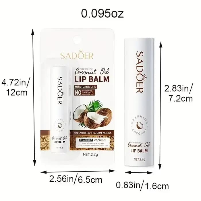 Baume à lèvres à la noix de coco - Nourrissant et hydratant longue durée pour hommes et femmes - Soin quotidien
