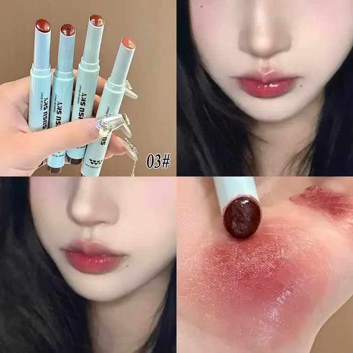 Gloss à lèvres solide fin et doux, baume à lèvres hydratant et brillant, gloss transparent, rouge à