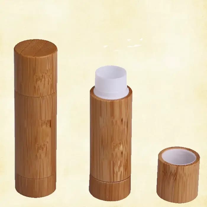 Lot de 10 tubes vides en bambou de 5g pour brillant à lèvres
