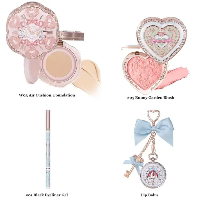 Coffrets de Maquillage Flower Knows Little Angel Bunny Garden Lip Glaze Blush Shell Jewelry Flowerknows Kit Cadeau Anniv