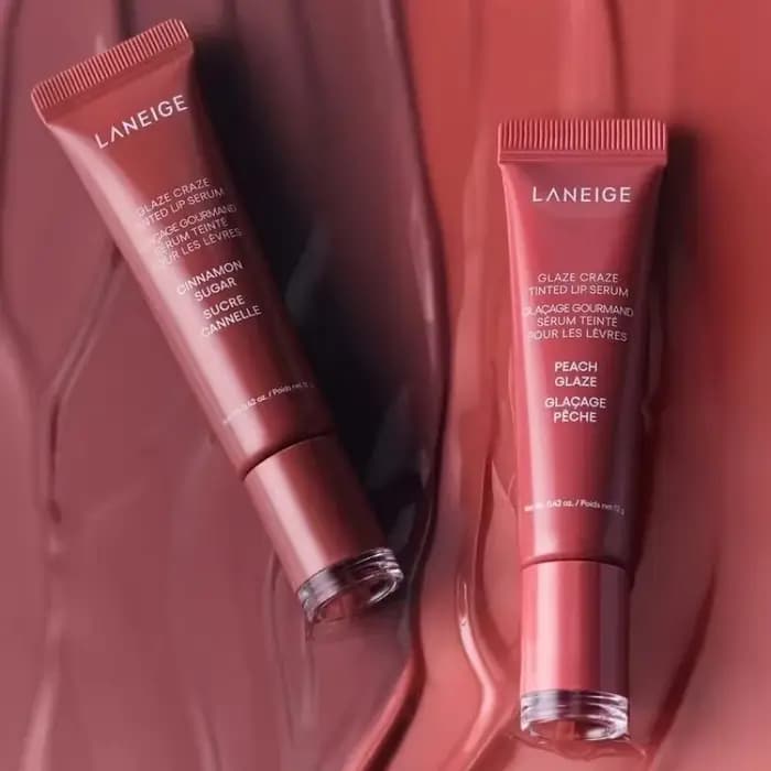 Laneige Lip Glowy léger hydratation baume à lèvres brillant teinte beurre de karité miel beignet couleur rouge