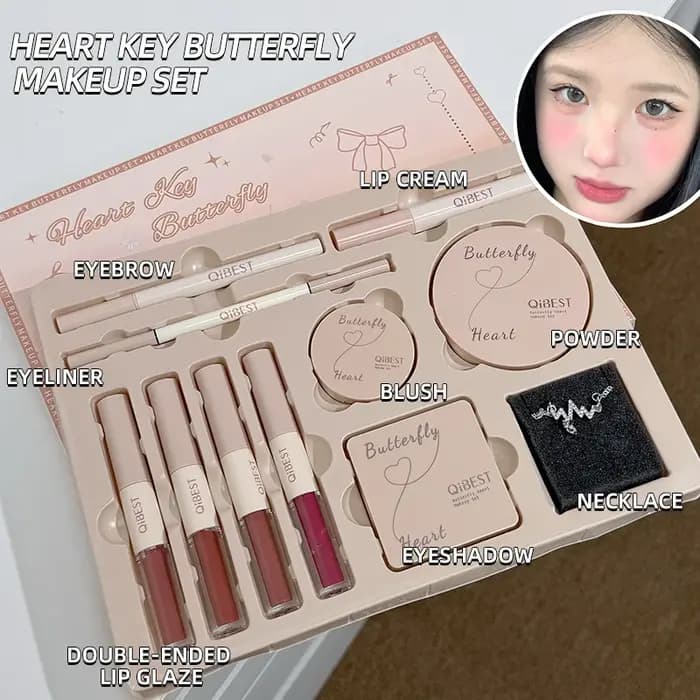 Coffret cadeau de maquillage avec nœud papillon
