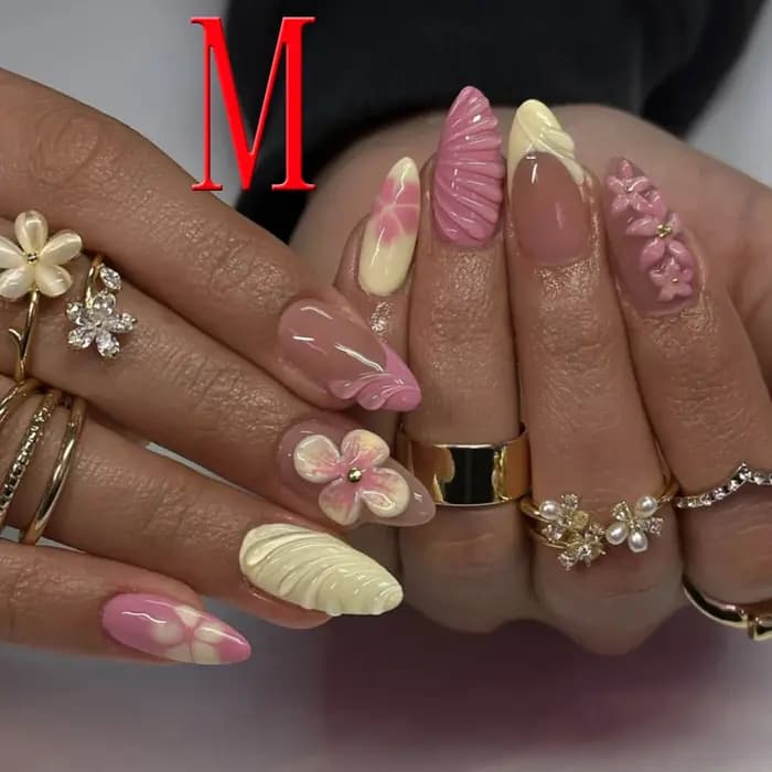 Ongles en amande 10 pièces