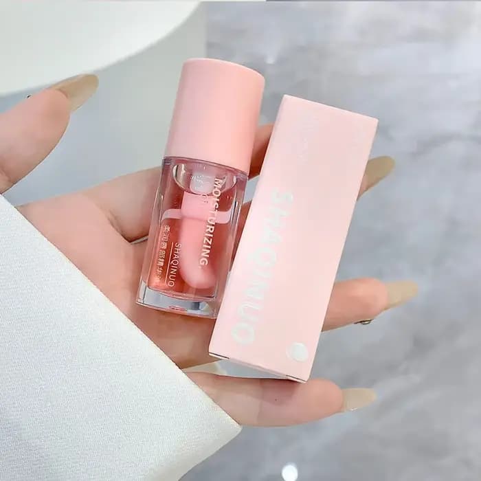 Brillant à eau Transparent, huile pour les lèvres vert au jasmin, citron, hydratant durable, miel, e