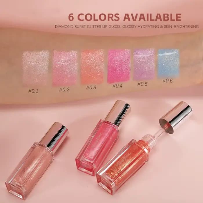 Gloss à lèvres hydratant 6 couleurs