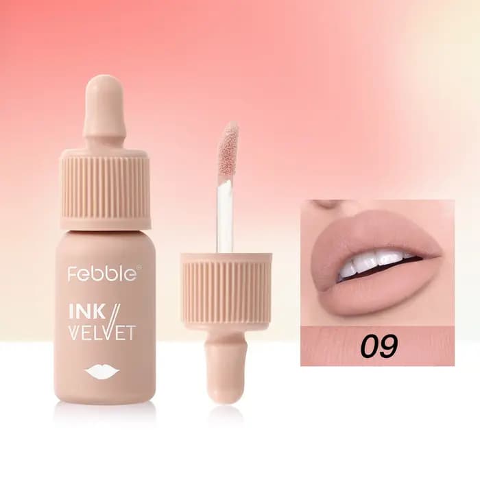 Febble 12 Document Ink Jules Gloss 256 Nude Velvet Liquid Lipstick