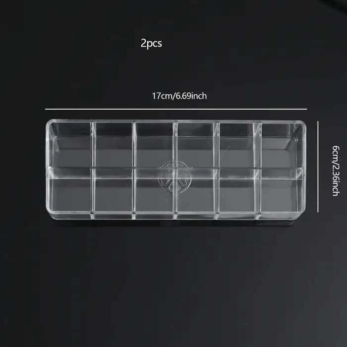 Support de rouge à lèvres transparent à 12 grilles