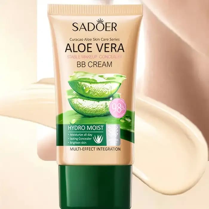 Aloe Vera BB crème-hydratant et dissimulant au collagène fond de teint à couverture complète