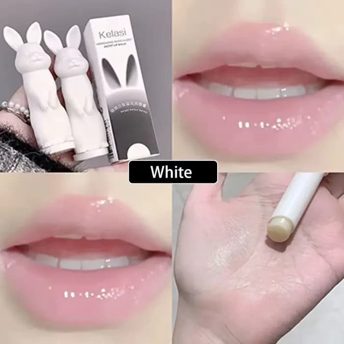 Baume à lèvres hydratant lapin, teinte Rose violette, gelée de cristal colorée, Anti-gerçures, soin
