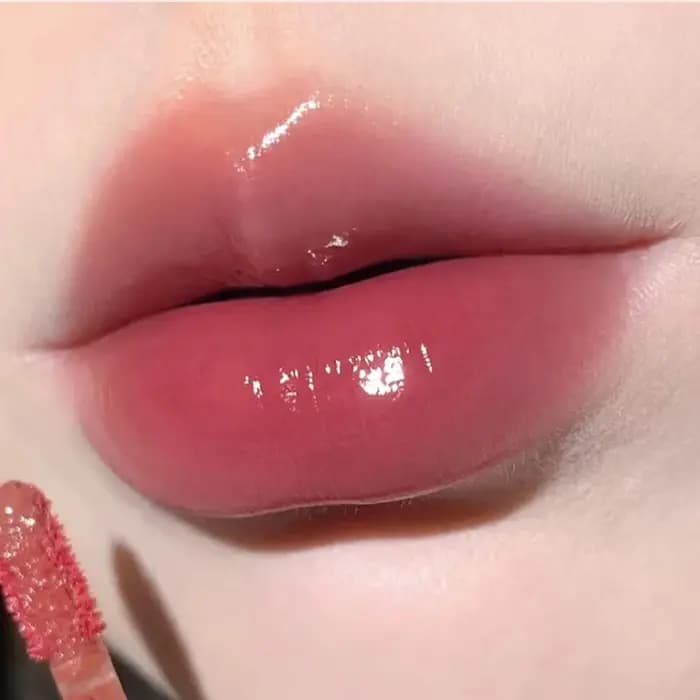 HERORANGE Laque à lèvres légère semblable au verre – Brillant au miroir