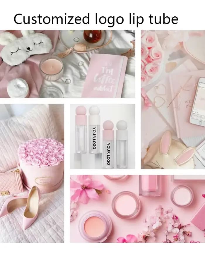 【Personnalisation du logo】 50 pièces 5 ml tube de brillant à lèvres transparent tête ronde