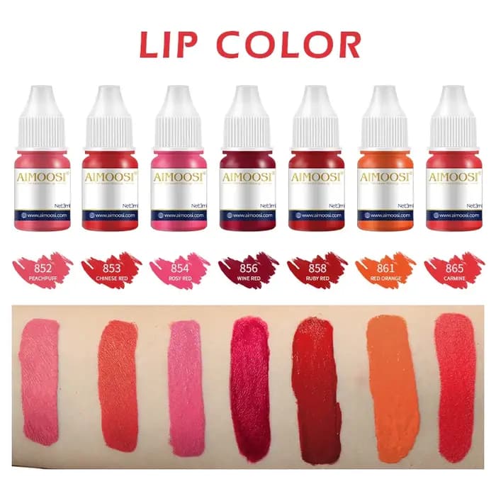 AIMOOSI encre de tatouage pour lèvres pour maquillage Semi Permanent Nano sourcils Microblading Pigment 3ML beauté