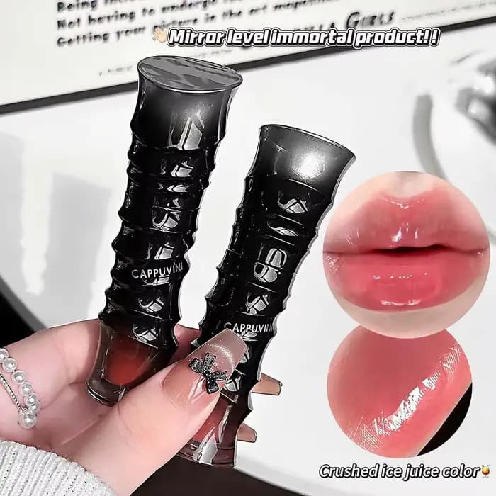 Teinte à lèvres brillante Crystal Punk rouge-brun
