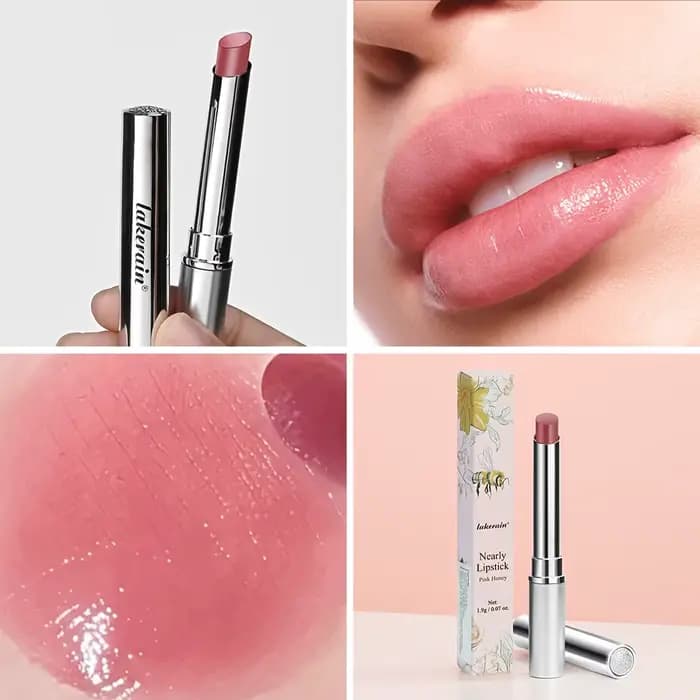Baume à lèvres teinté rose au miel