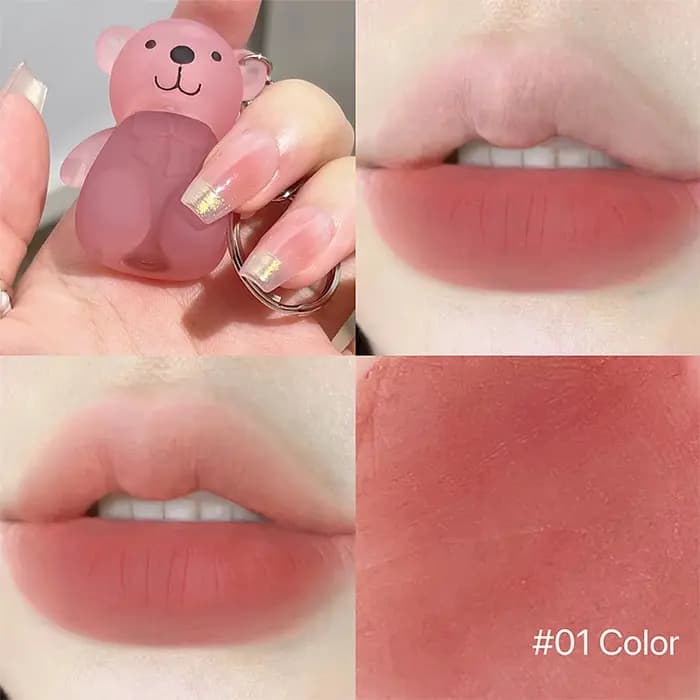 Art Value Bear Velvet Lip Clay avec rouge à lèvres blanc soyeux