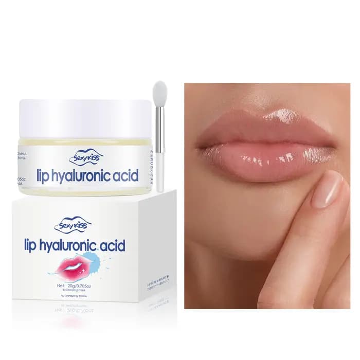Masque à lèvres au collagène à l'acide hyaluronique, 20g, hydratation en profondeur, exfoliant hydratant durable, jour et nuit, peut être offerte en cadeau