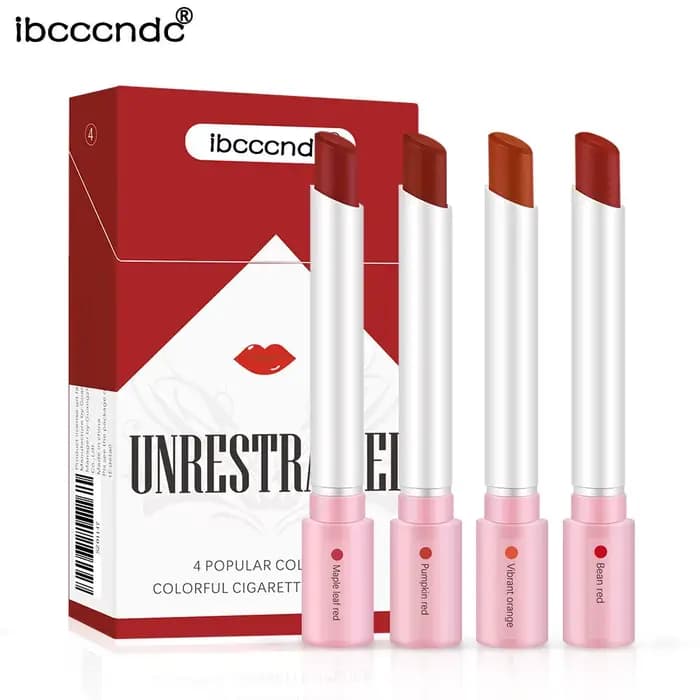 Ensemble de lèvres imperméables à 4 bâtons durables – Rouge à lèvres mat longue durée avec finition