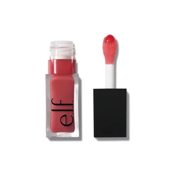 Elf New Glow Reviver Lip Gloss Candy Divine Wine Tinted Lightweight Moisturizing Nutritious Lip Oil Plump Lip Makeup Cosmetics