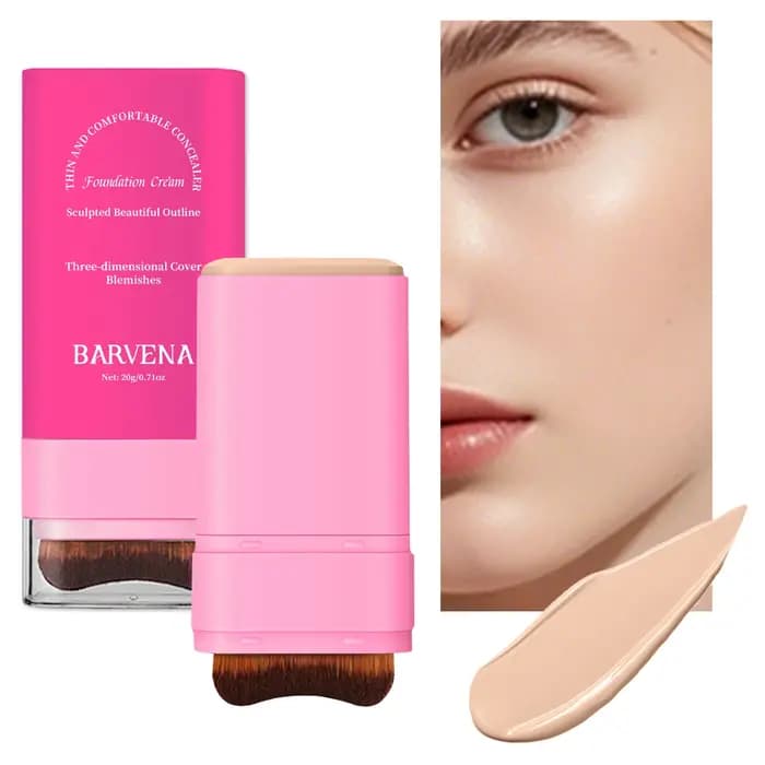 BARVENA gomme fond de teint bâton hydratant haute correcteur Base maquillage brosse intégrée effet