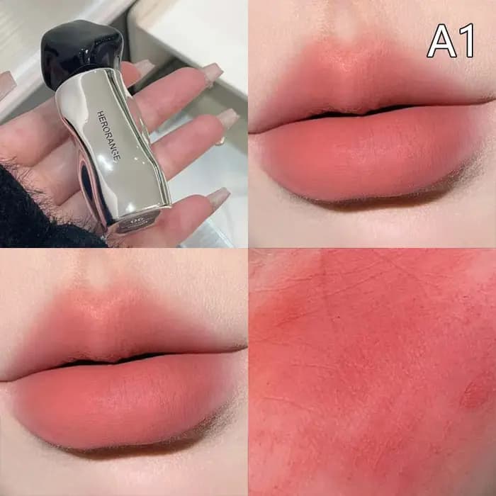 HERORANGE Rouge à Lèvres Liquide Mat Velouté Naturel Longue Tenue Très Pigmenté