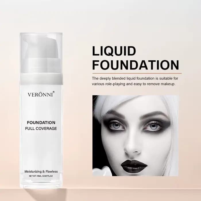 VERONNI fond de teint liquide blanc mat à couverture complète