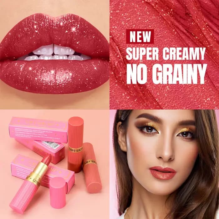 Rouge à lèvres à paillettes diamant