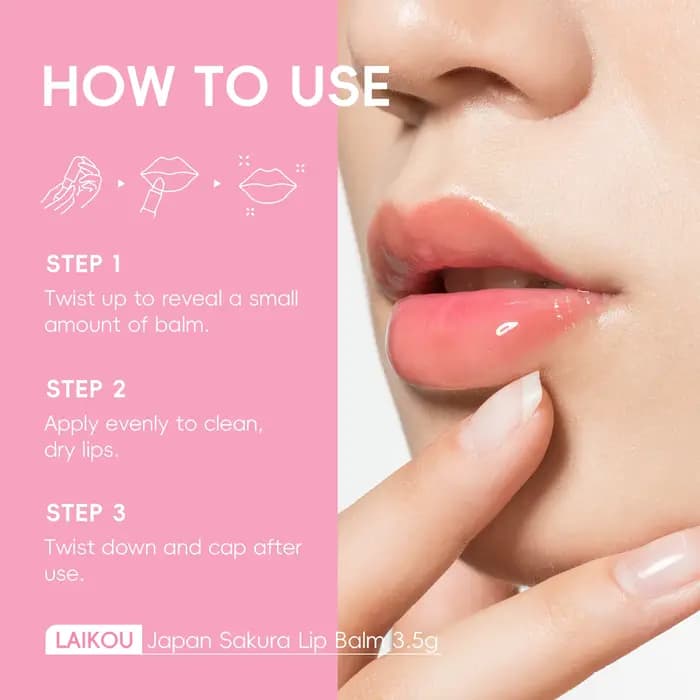 LAIKOU japon Sakura baume à lèvres hydratant repulpant traitement doux radieux soin