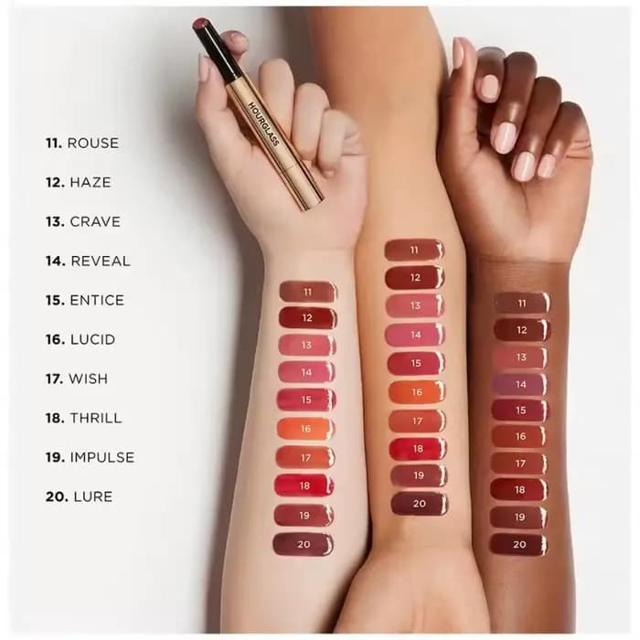 Hourglass Rouge à lèvres et baume brillant volumisant 6 couleurs