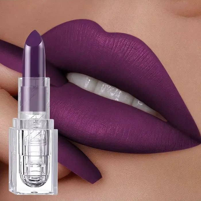 Brillant à lèvres violet mat