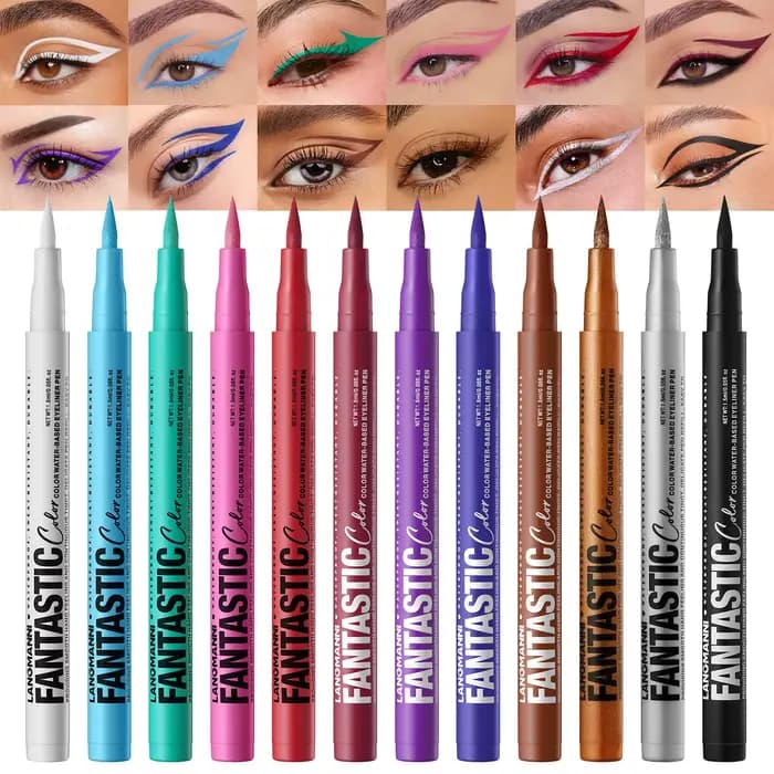 Eyeliner liquide mat violet foncé rouge