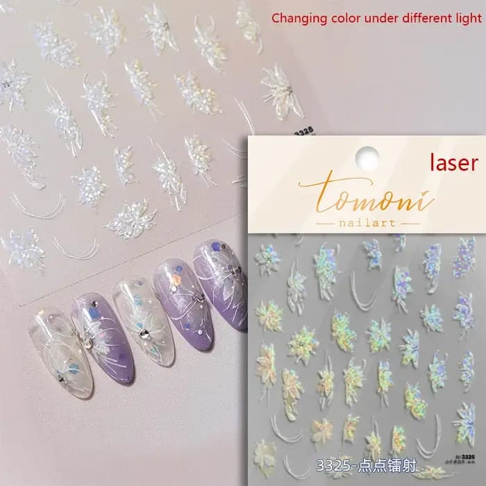 Autocollants pour ongles translucides 5D