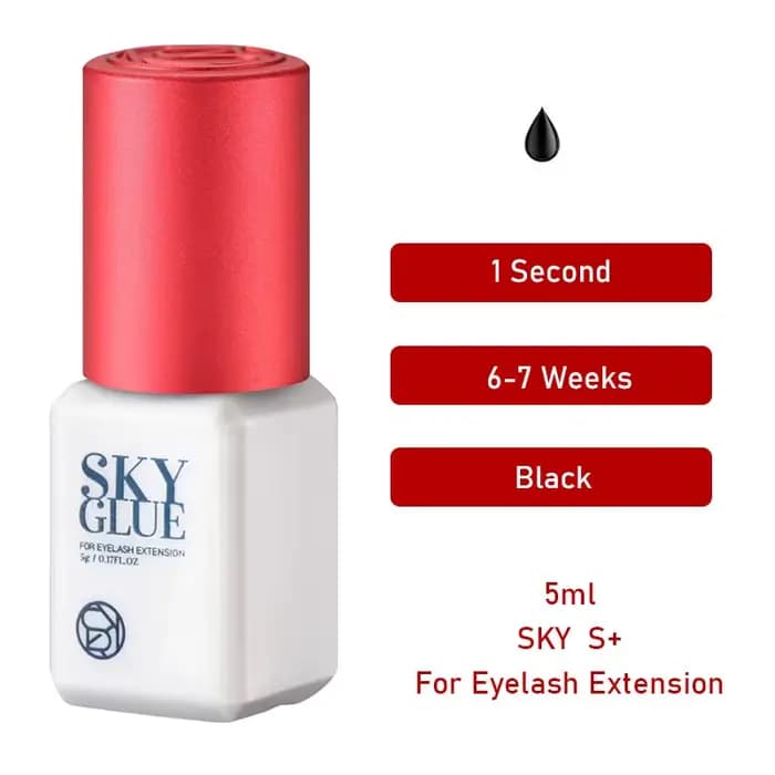 Brins de colle pour faux-cils, 10 bouteilles, fournitures d'extension coréennes, noir, rouge, bleu,