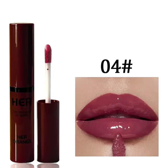 Herorange Gloss à lèvres brillant hydratant longue tenue effet verre – Cadeau de Noël