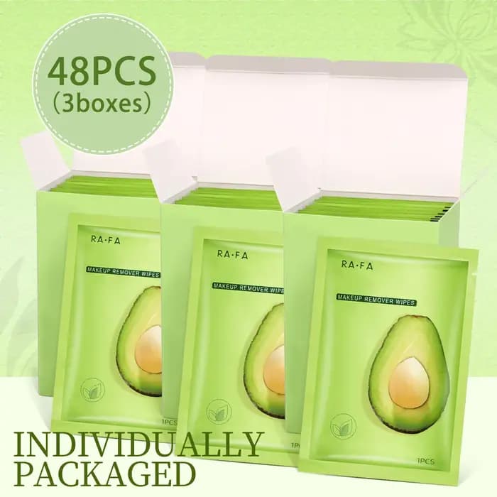 1/2/3 boîte de lingettes démaquillantes à l'avocat