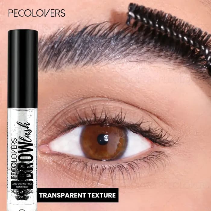 1 gel à sourcils avec brosse - Formule douce, léger et non collant, fixation forte, résistant à l'eau, adapté à tous les types de peau