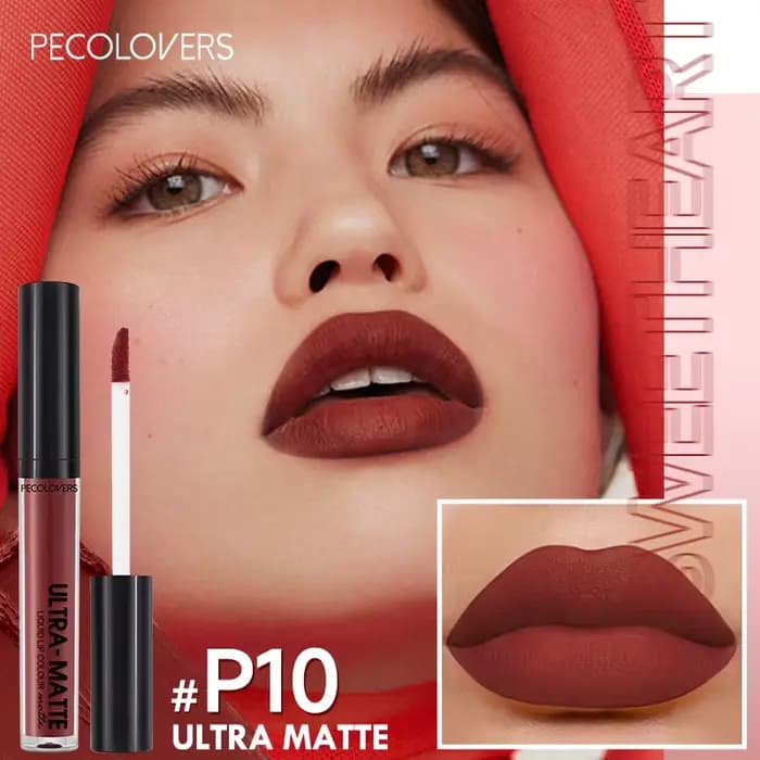Rouge à lèvres liquide mat imperméable longue durée velours Mate nu marron