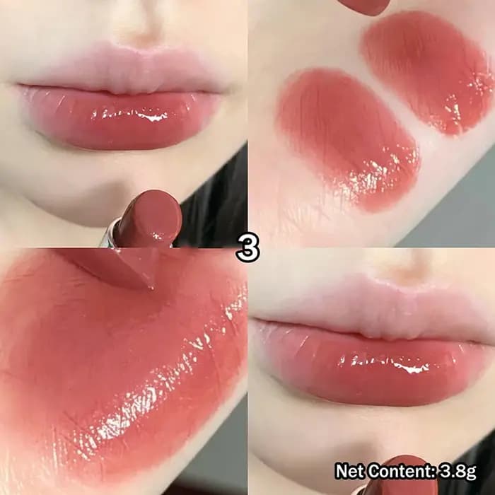 (HG) rouge à lèvres gelée miroir soyeux hydratant durable 6 couleurs brillant