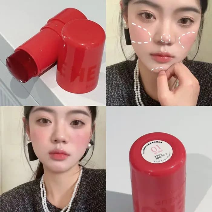 HERORANGE gelée Blush bâton éclaircir joue Rouge double usage des lèvres et des joues fard