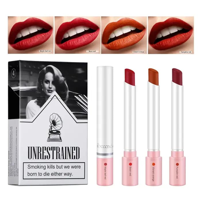 4 couleurs maquillage rouge à lèvres cosmétiques