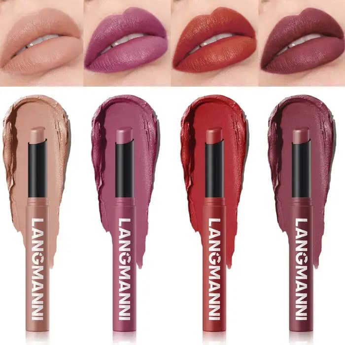 Nouveau rouge à lèvres mat nu imperméable longue durée Rotation bâtons