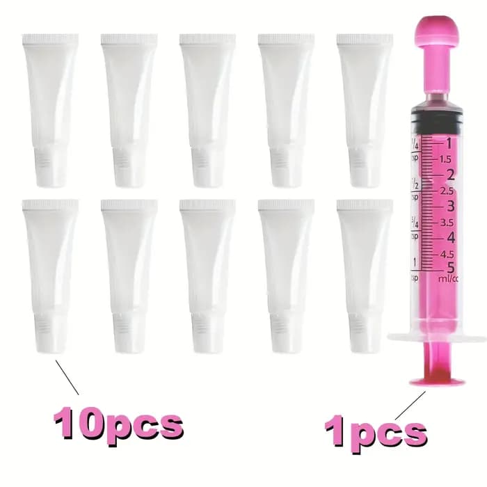 10 tubes de baume à lèvres vides portables de 8 millilitres pour le remplissage.