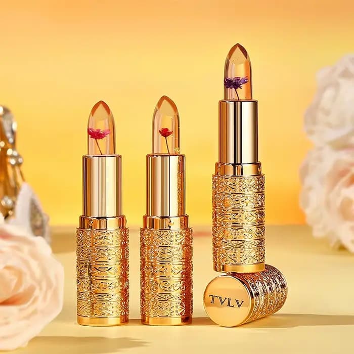 Le rouge à lèvres pétale qui change de couleur cristal pour les femmes hydrate le baume