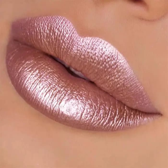 Rouge à lèvres métallique à paillettes longue durée