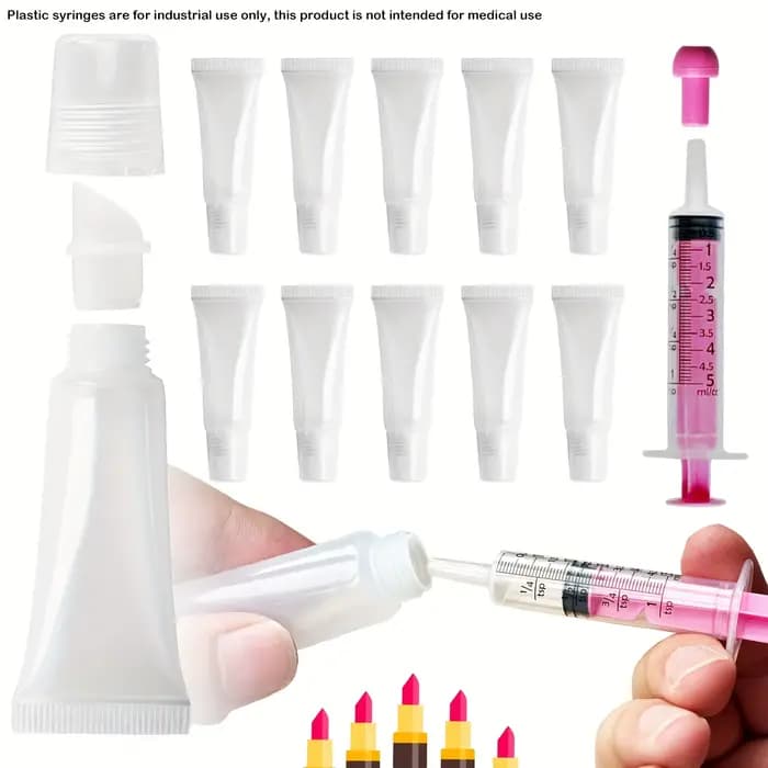 10 tubes de baume à lèvres vides portables de 8 millilitres pour le remplissage.