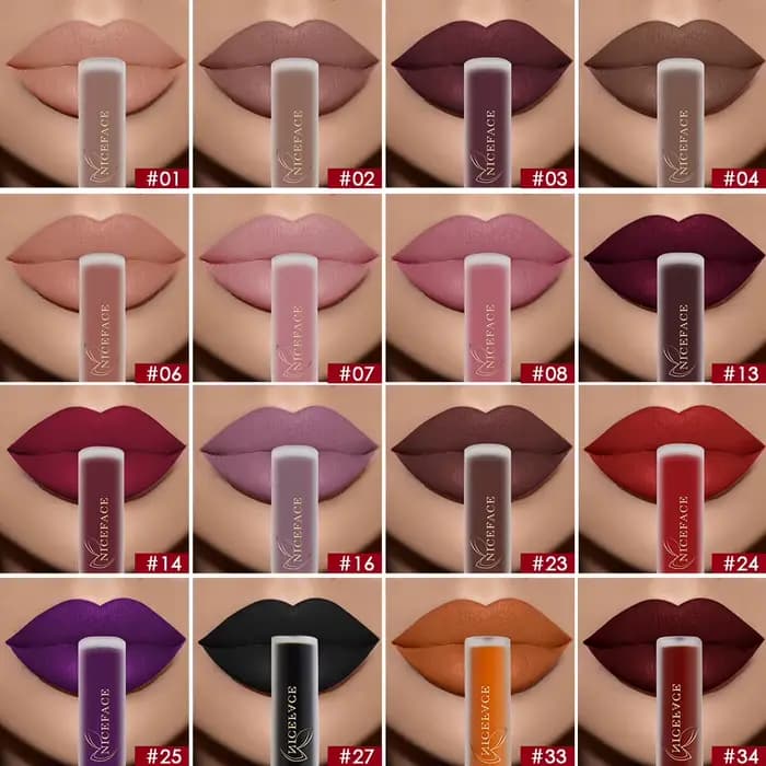 NICEFACE mat liquide rouge à lèvres imperméable longue durée brillant