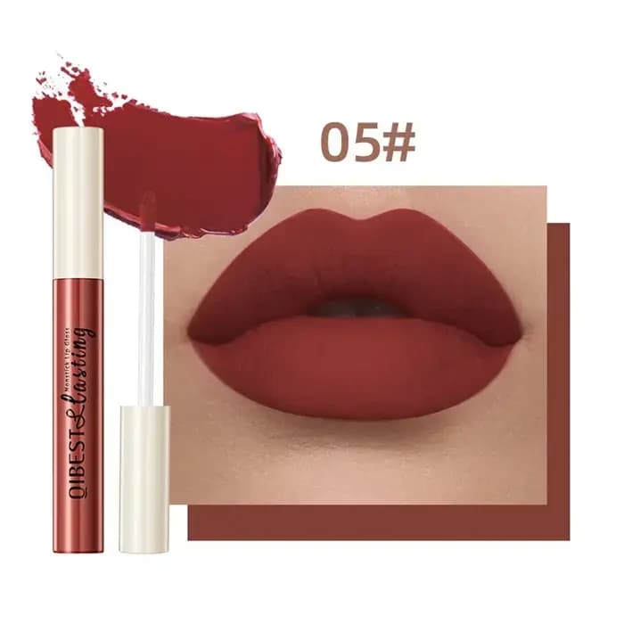 QIBEST 24 couleurs mat liquide rouge à lèvres imperméable longue durée velours