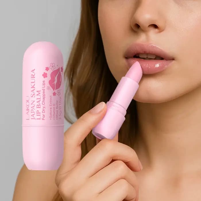 LAIKOU japon Sakura baume à lèvres hydratant repulpant traitement doux radieux soin des lèvres 3.5g