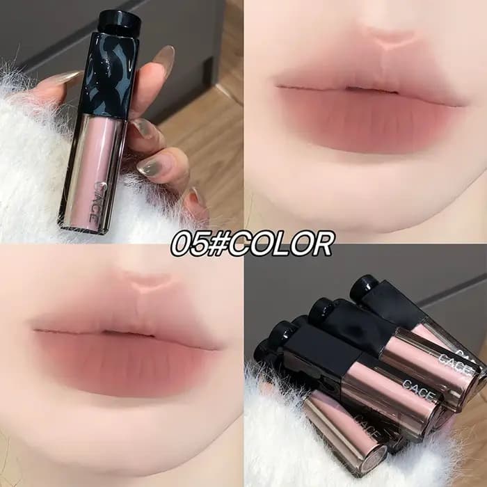 CACE boue à lèvres 6 couleurs brume velours nu liquide rouge